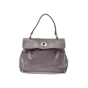 SAINT LAURENT Yves Muse Two Gray Calfskin Handbag